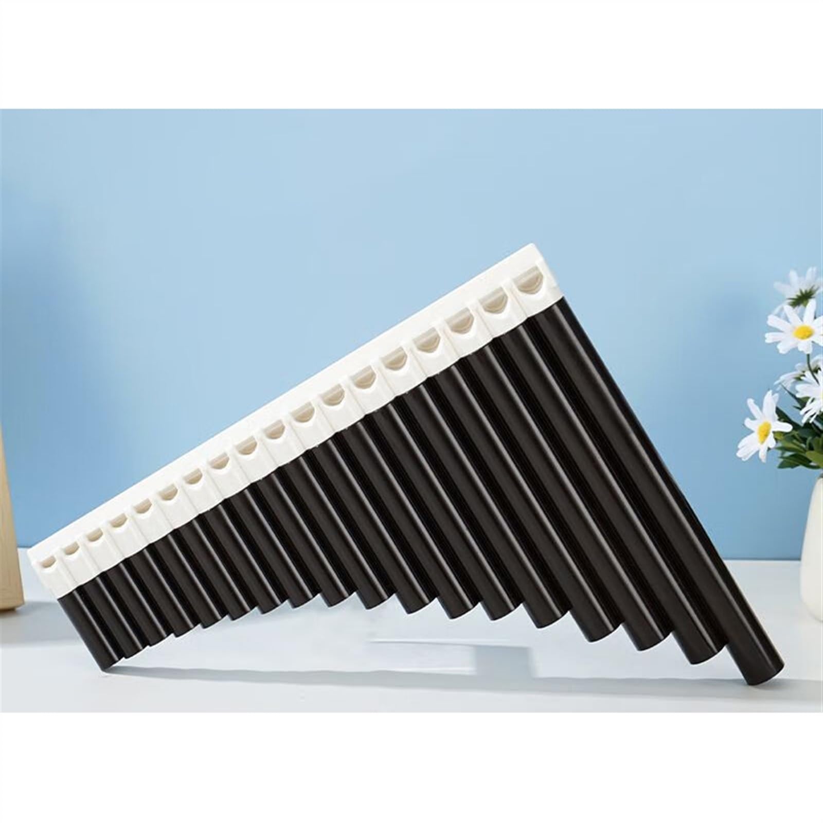Profesjonalny flet Pana Flet Panpipe 16/18 Pipe C Key Początkujący Łatwy Do Nauki Flet Z Żywicy Podwójny Kolor (Color : 18)