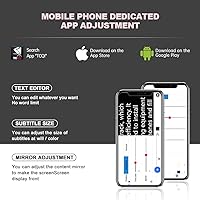 Vista 5 de LENSGO TC7S teleprompter portátil para teléfono, teleprompter mini de un segundo con control remoto, aplicación compatible con iPhone y Android