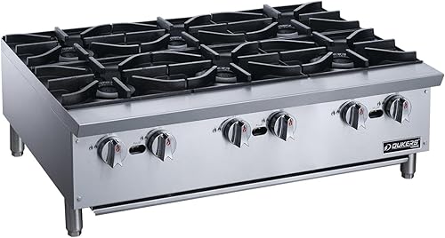 Dukers Placa caliente con 6 quemadores COMBINADO 168000 BTUH DCHPA36
