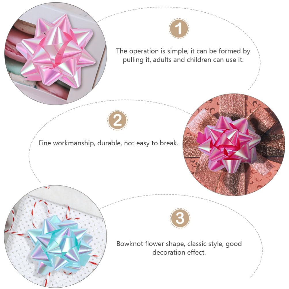 50 pcs boîte étoile Fleur décoration présent Emballage décor Ruban Noeud Noeud Nouvel an fête Ornement fête d'anniversaire décoration Ornement Cadeaux de Noël Emballage de Noël Tirer