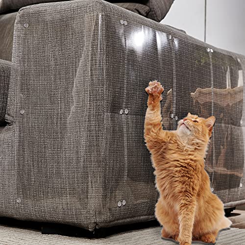 FTSTC Furniture Protectors from Cats, Clear Cat Couch Protector, SelfAdhesive Cat Scratch