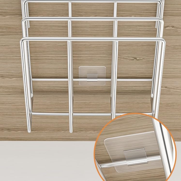 Estante de tabla de cortar colgante de metal resistente para organizar armarios de cocina 4