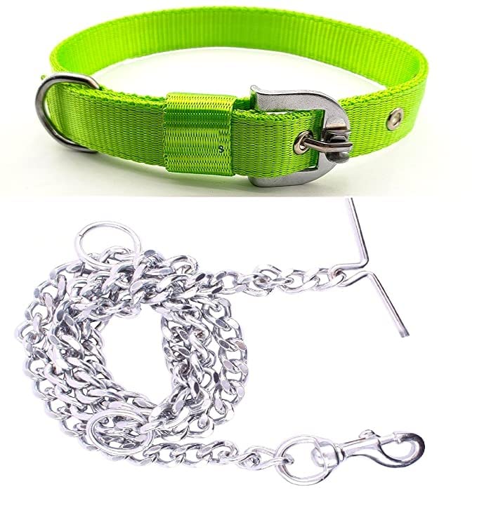 See full amazon price history chart for SPYNET Dog Combo of 1 Inch Nylon Collar Belt with 63 Inch Long Stainless Steel Leash Chain/Adjustable Hook for Heavy Dogs (Green) SPYNET Dog Combo of 1 Inch Nylon Collar Belt with 63 Inch Long Stainless Steel Leash Chain/Adjustable Hook for Heavy Dogs (Green) (B0BQFB9RHR) Amazon Price History, Amazon Price Tracker