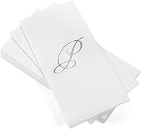 Vista 39 de AMERICAN HOMESTEAD - Toallas de mano desechables – Servilletas de invitados con monograma de lámina plateada – Toallas de papel de baño similares al