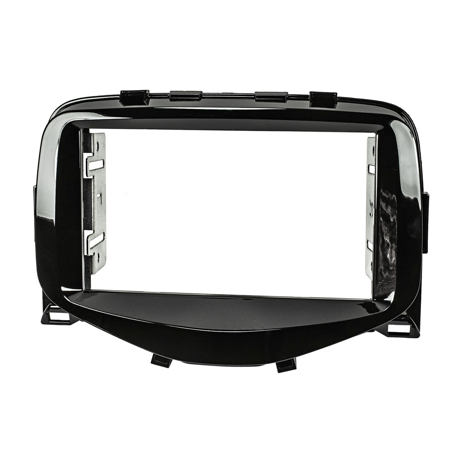 tomzz Audio 2455-003 Doppel DIN Radioblende kompatibel mit Toyota Aygo Citroen C1 Peugeot 108 ab 2014 Piano Lack schwarz