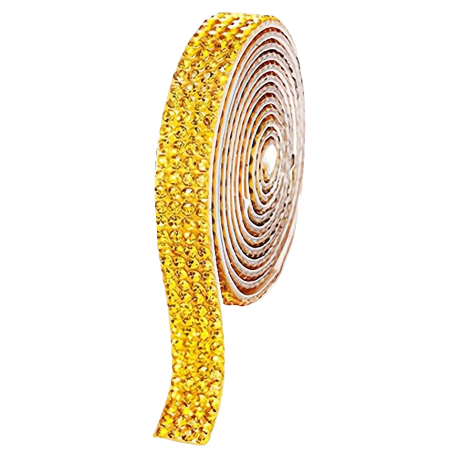 YWLUUOO Rhinestones Ribbons 1Yard Long Adhesive Rhinestones Ribbon 9mm Sparkling Sticker for Wedding Decorations Embellishment
