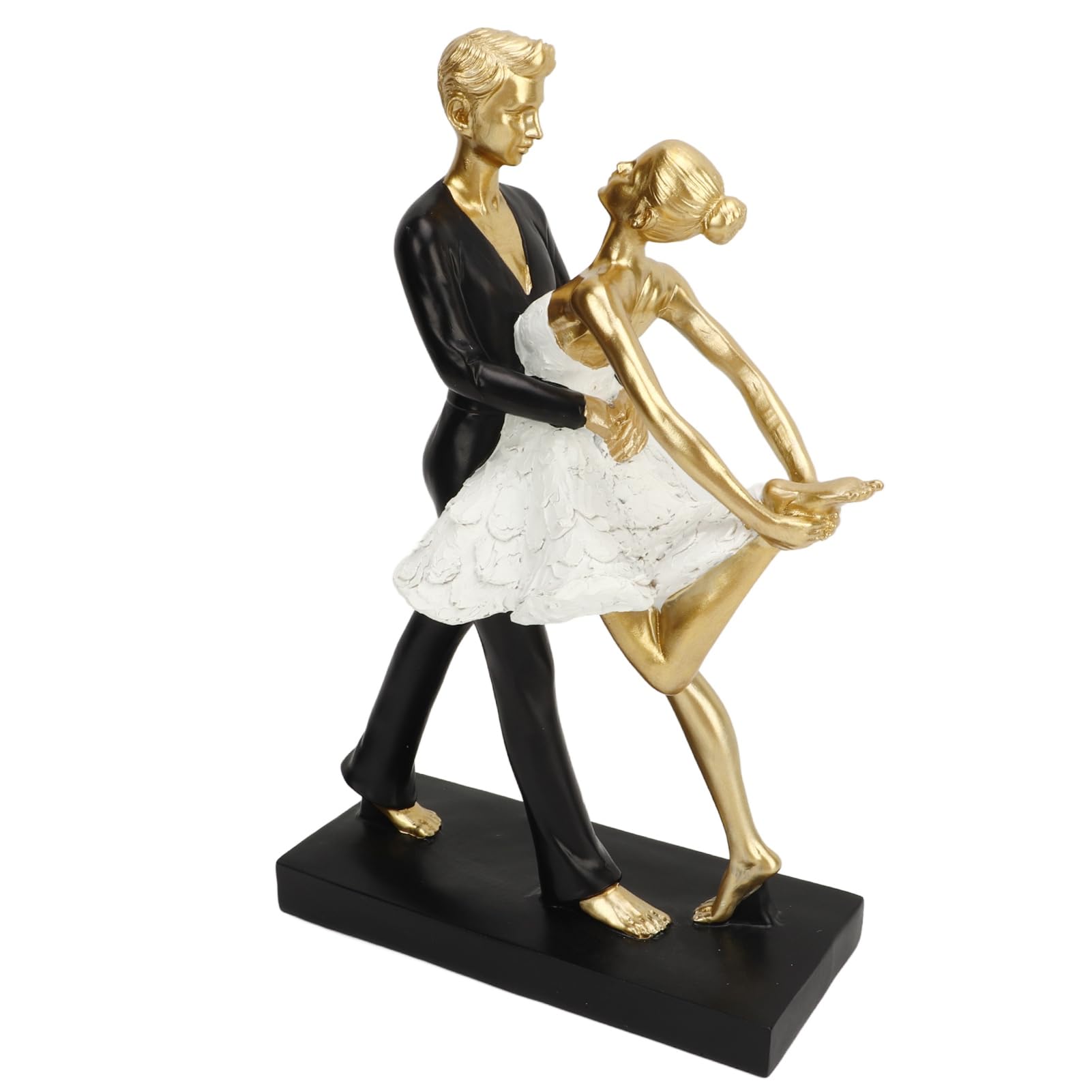 Jenngaoo Statua di Coppia Danzante in Resina, Scultura Moderna Astratta per Decorazione Casa, Regalo di Anniversario, Matrimonio o San Valentino