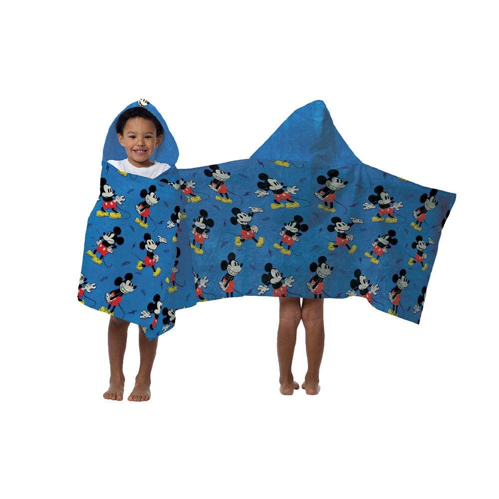 Jeté de lit à capuche Mickey Mouse Disney couverture flanelle Silk Touch 30x50