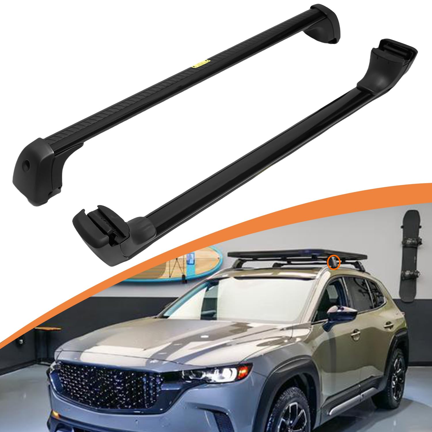 Roof Rack Cross Bars for Mazda CX50 CX50 2023 2024 220LBS AntiTheft Cross Bars