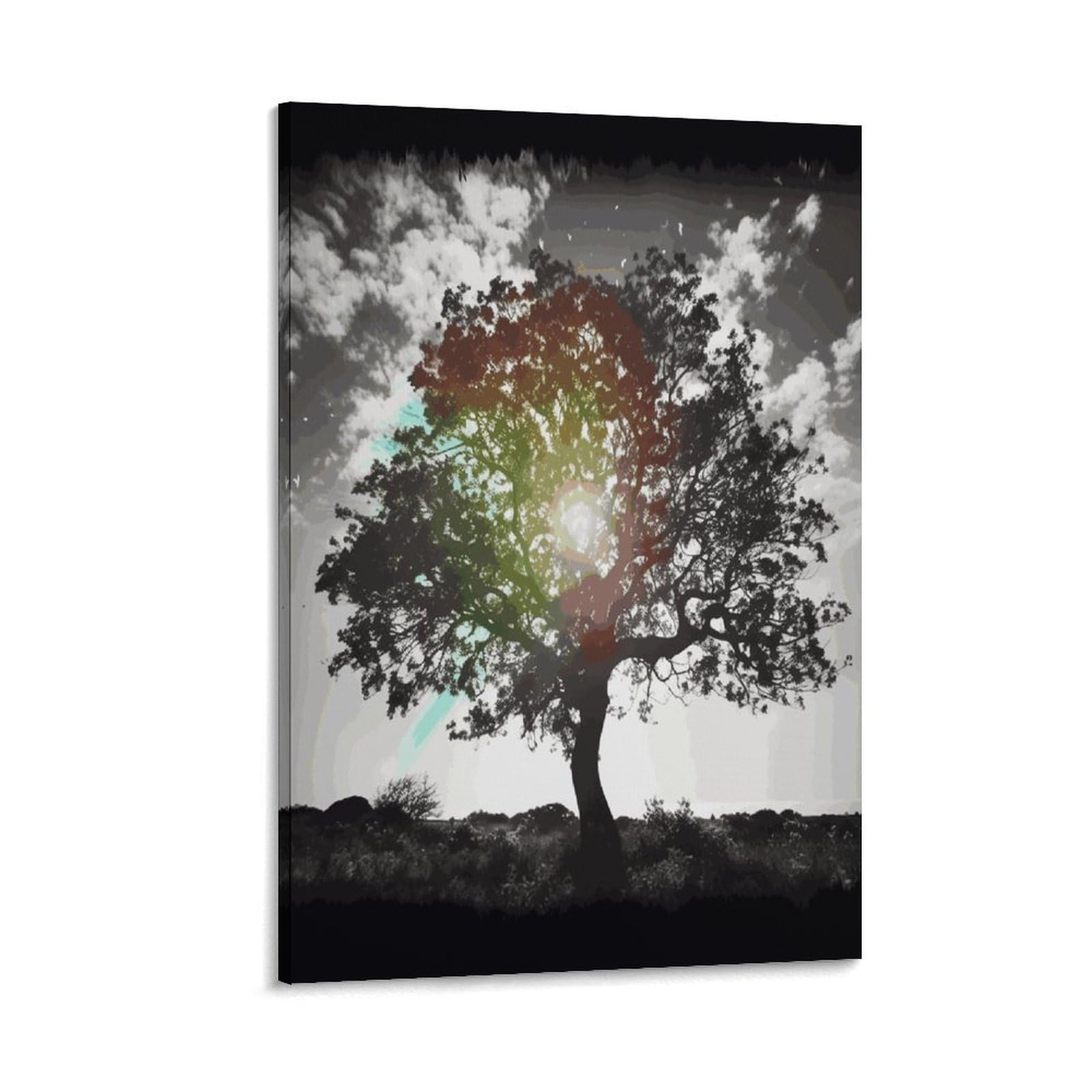 LDGSUPH Tree Art Canvas Wall Art Prints Hangable Decor Painting for Wall Prints Painting Artwork Modern Decorative Artwork Ready to Hang Wall Pictures for Home Decor 24x36inch(60x90cm)
