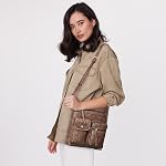 Telena Crossbody Bag for Women Leather Vintage Shoulder Purse Handbag with Multi Pocket Adjustable Strap, Ultra Soft Medium Travel Purse Coffee
