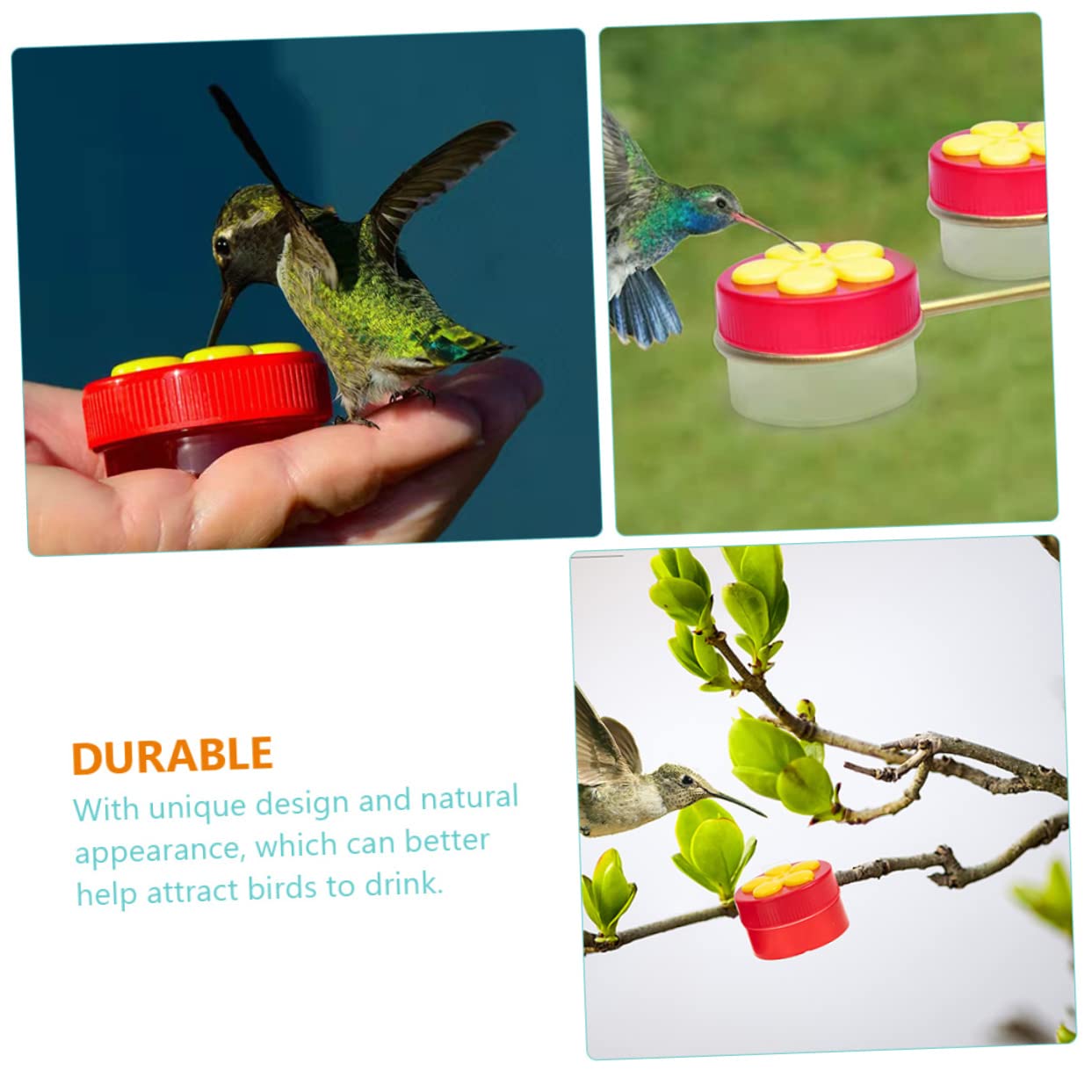 Sosoport 12pezzi Mangiatoia Per Uccelli Colibrì Con Supporto Clip Per Decorare e Balconi Facile Da Pulire e Utilizzare Per Alimentazione Acquatica
