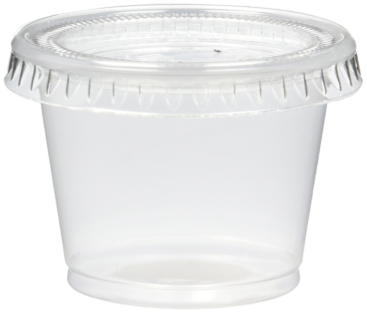 Mr Miracle 125 Count Jello Shot Souffle Cups and Lids, 1-Ounce, Translucent