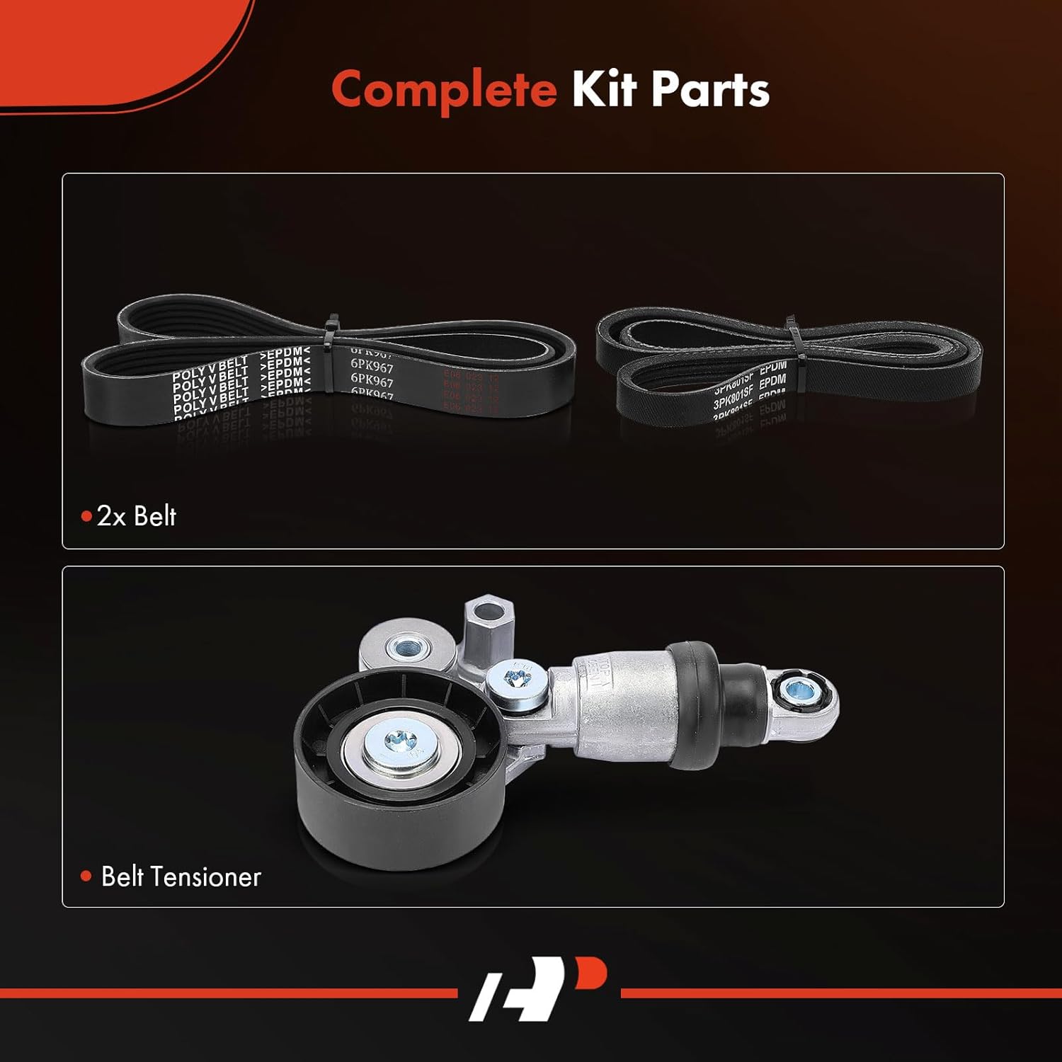 A-Premium Engine Serpentine Belt Drive Kit Compatible with Mazda CX-5 CX5 2016-2024, 3 2014-2022, 3 Sport 2014-2017 2019-2022, 6 2014-2021 - 2.0L 2.5L