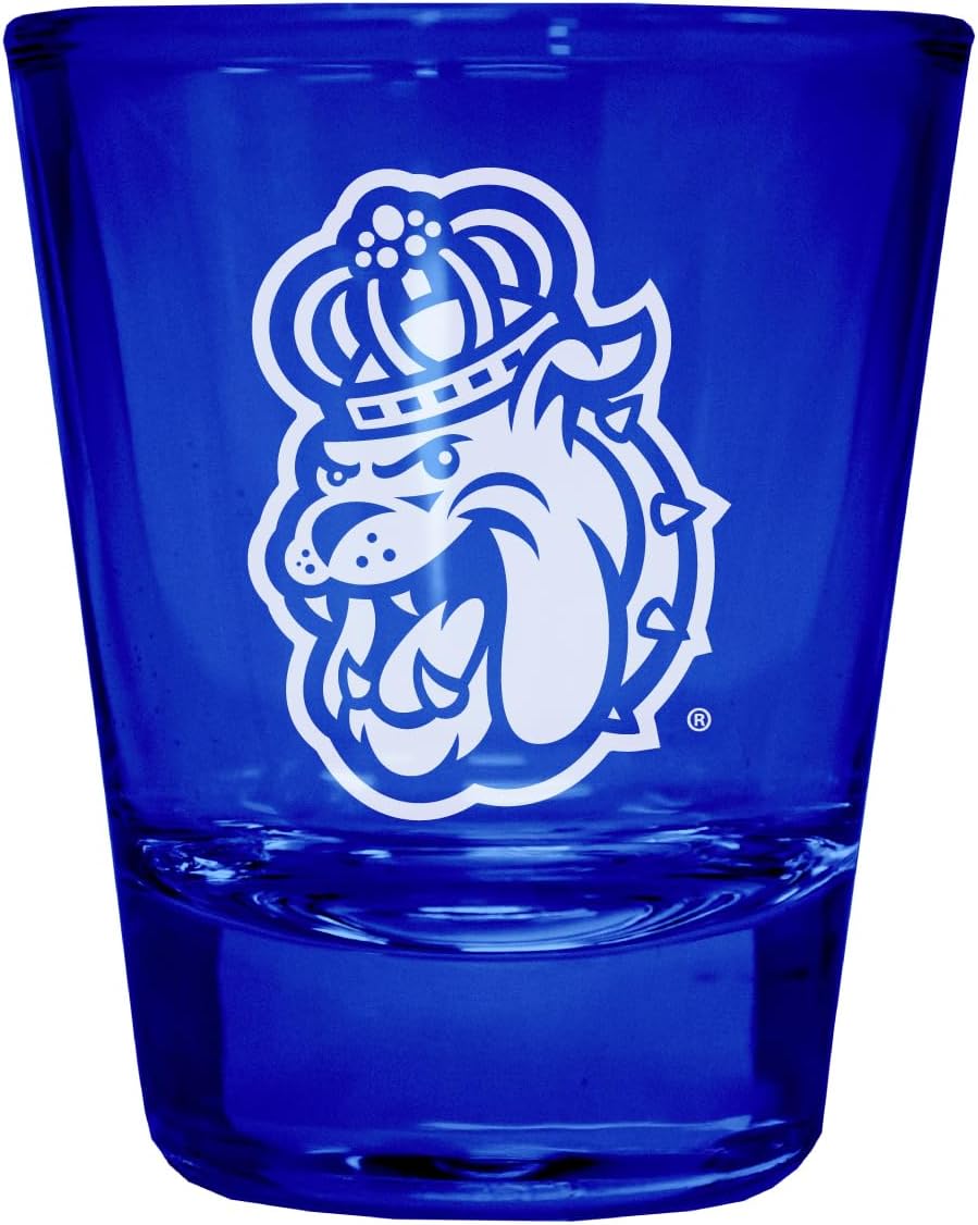 Vaso Tequilero James Madison Dukes Grabado a Color 2 oz Azul 4-Pack