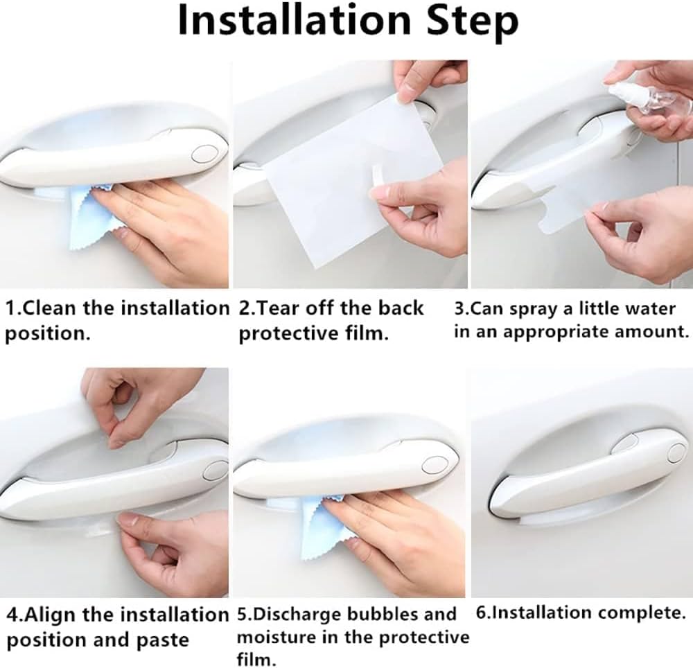 8 Stuks Auto Deur Handvat Beschermers - Voor Mazda CX-5 - Kraswerende Stickers - Zwarte Beschermfolie