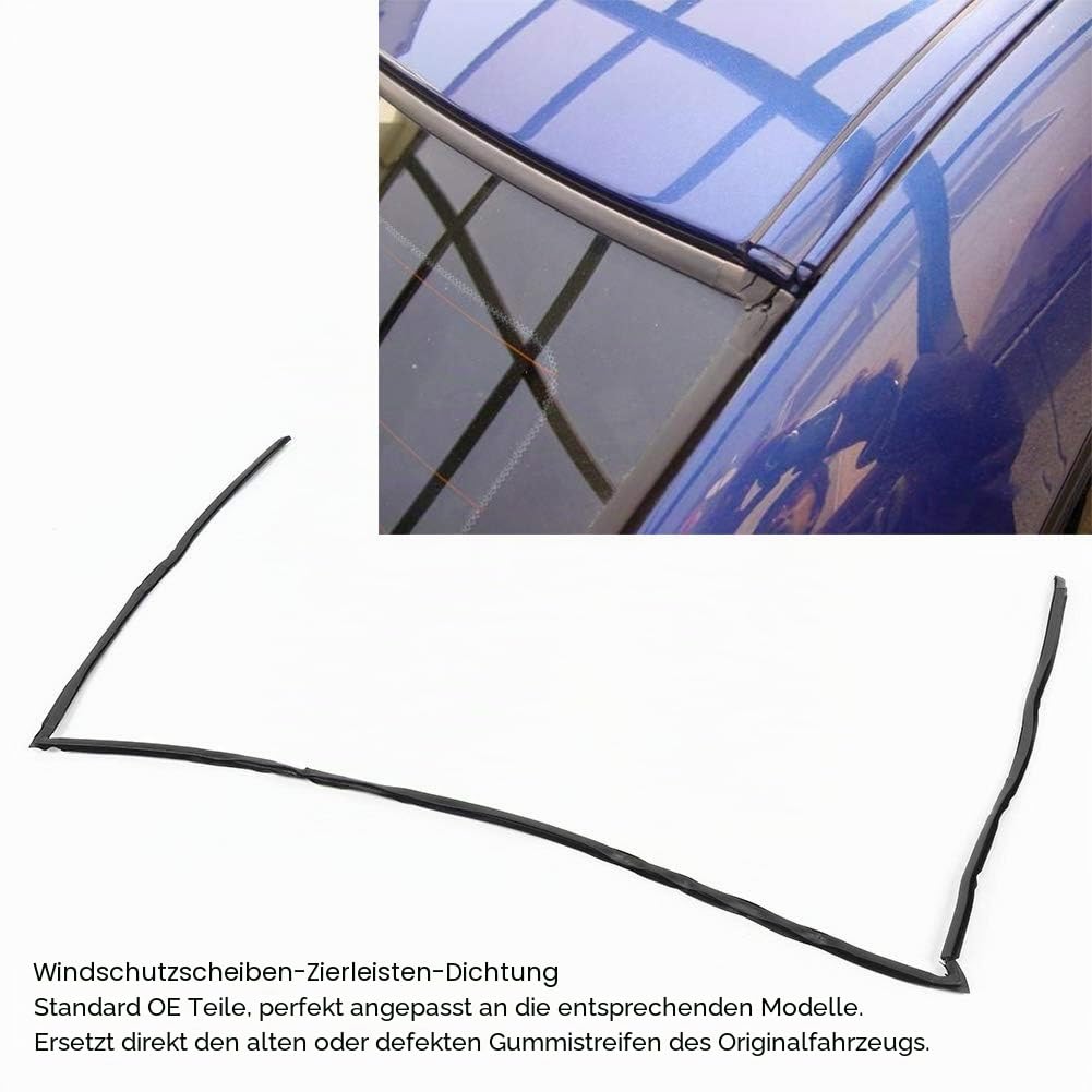 Aramox Heckscheibe Zierleiste Gummidichtungsleiste Autoersatz Kompatibel mit E39 525i 530i 540i OE:51 31 8 159 785