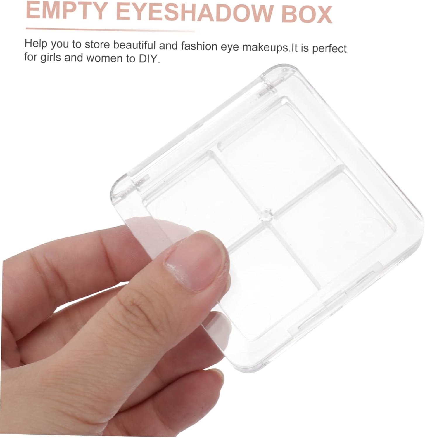Didiseaon 4- Eyeshadow Box Empty Shadow Tte Diy Eyeshadow Palette Storage for Women Girls Ladies