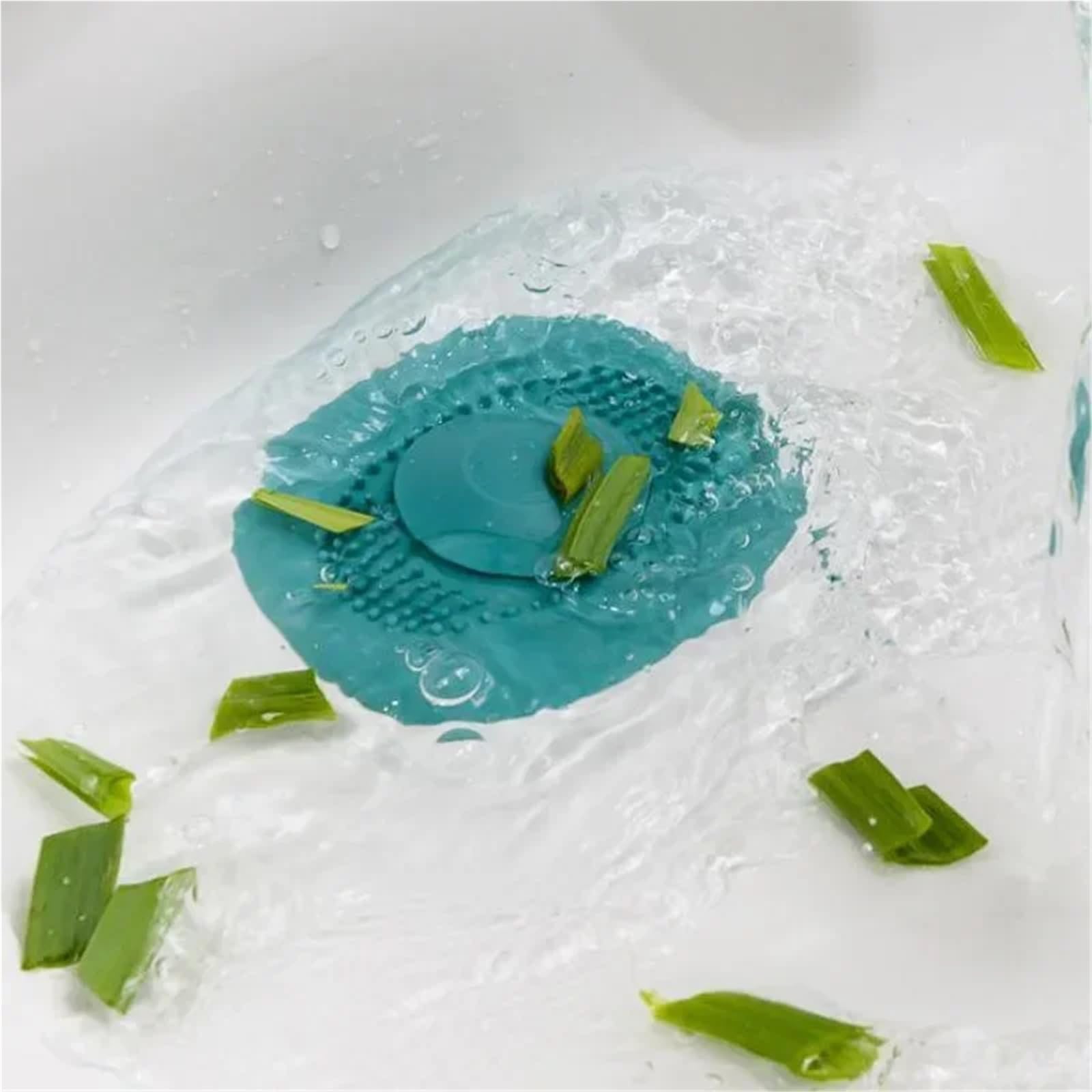 Silikon-Küchenspülenstöpsel, Duschfilter, Abflussabdeckung, Sieb, Abflusssieb, Bodenhaarfänger, Badezimmerzubehör FüR KüChe Dusche Badezimmer(Orange,3PCS)