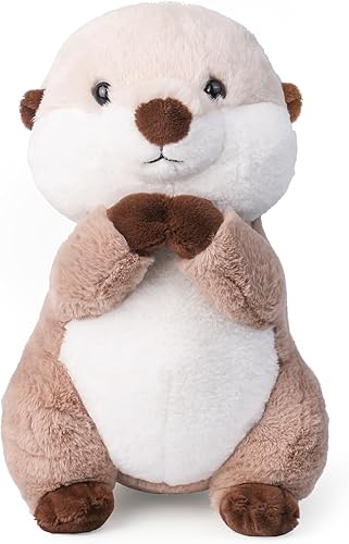 Miniatura 9 de Animales de peluche de nutria, lindo juguete de peluche de nutria suave, regalo para niños y niñas, 9.8 pulgadas de nutria marina de peluche