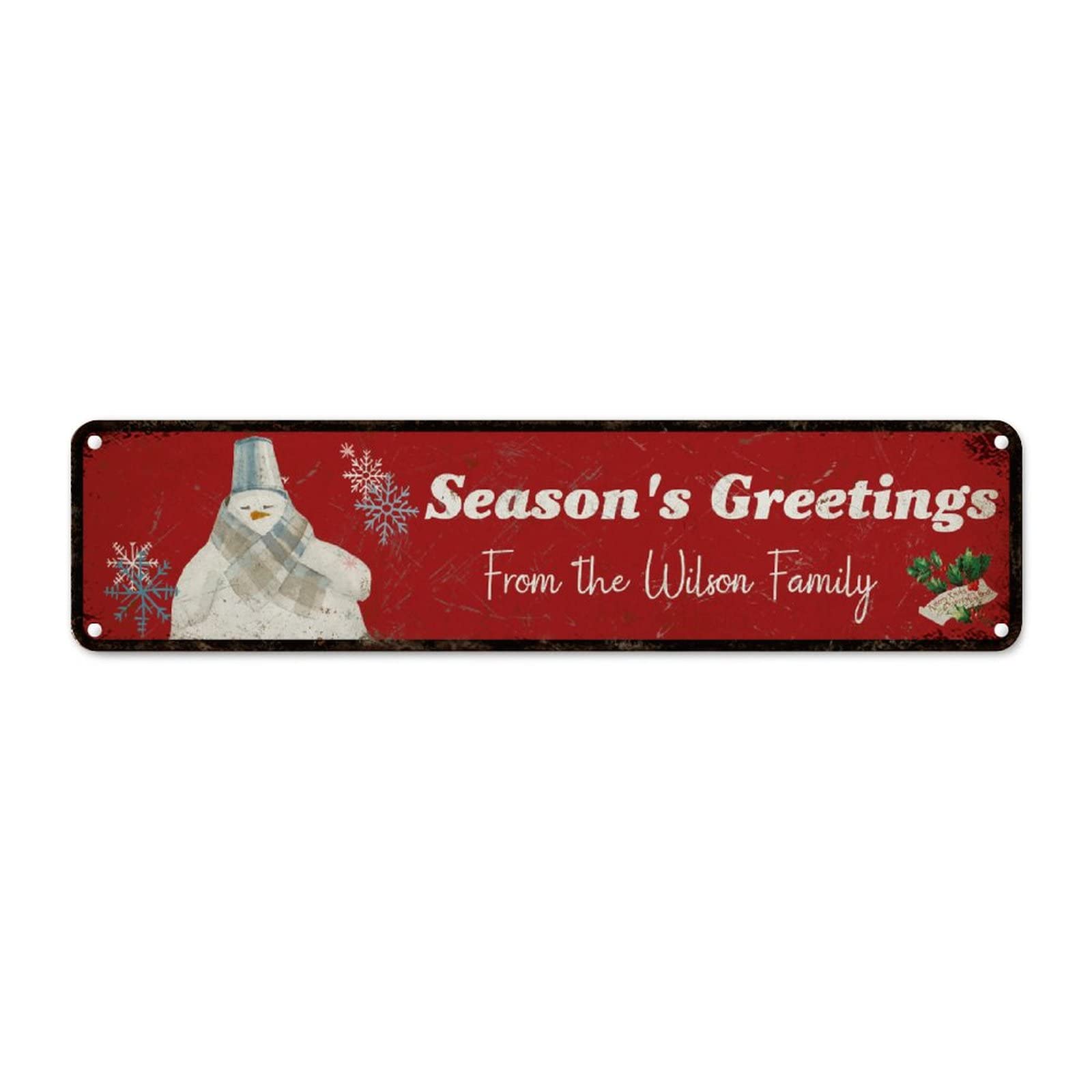 Panneau de Noël en métal premium motif rétro de qualité supérieure décoration murale durable