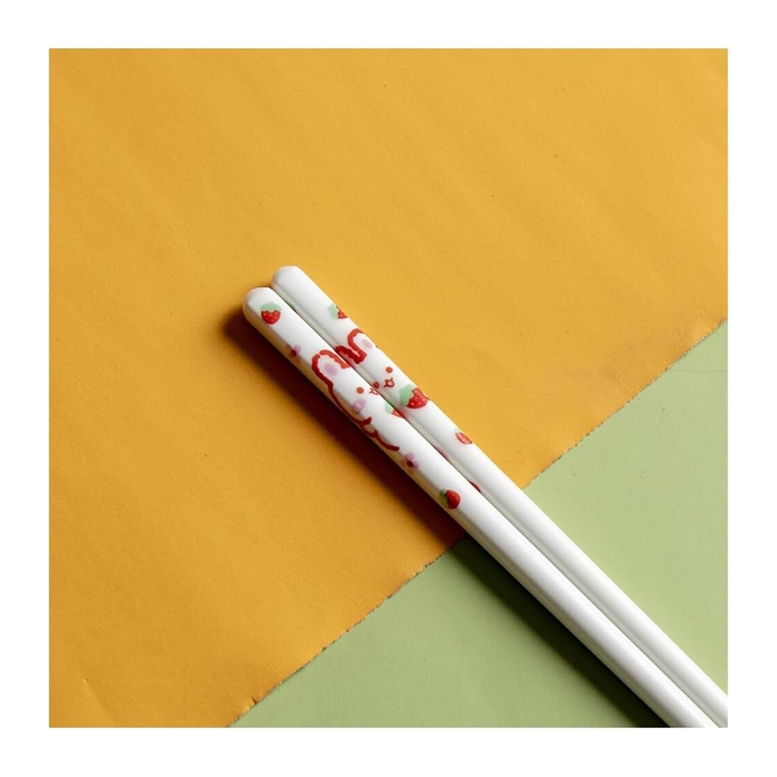 Baguettes en céramique, Cadeau japonais mignon de baguettes en porcelaine, 10 paires réutilisables céramique d'os haute qualité Chine(U)