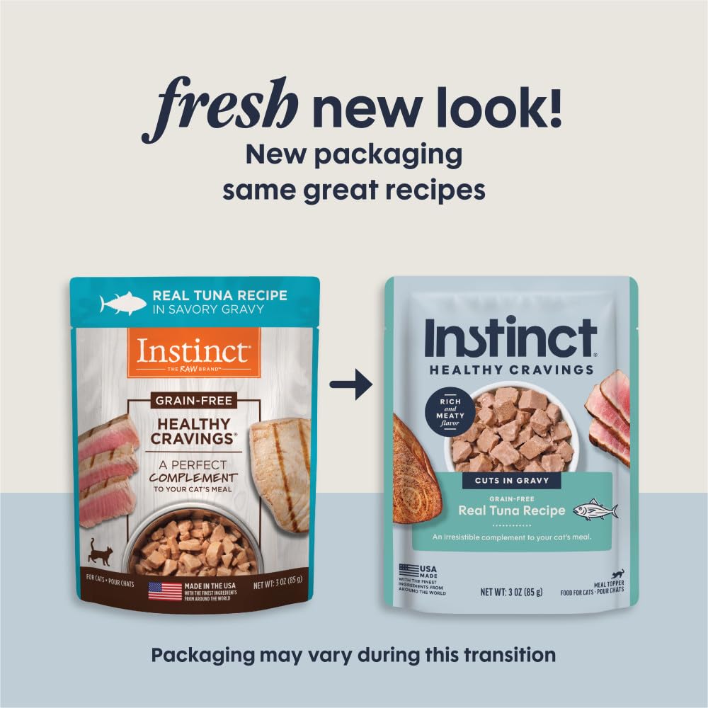 Nature's Variety Instinct Healthy Cravings Grain Free Natural Wet Cat Food Topper, 85 g, woreczki (opakowanie 24 szt.)
