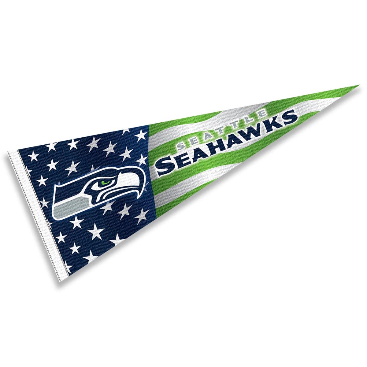 WinCraft Seattle Seahawks Nation USA Americana Stars and Stripes Pennant Banner Flag