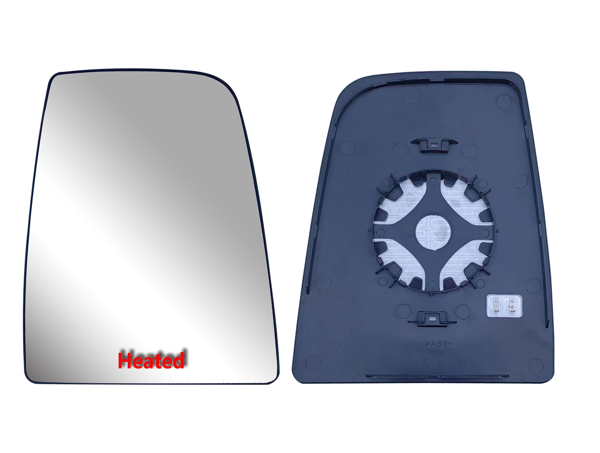 Replacement Passenger Right Side Mirror Upper Glass with Headted And Plate fit Ford Transit 150 250 350 from 2015 to Onward