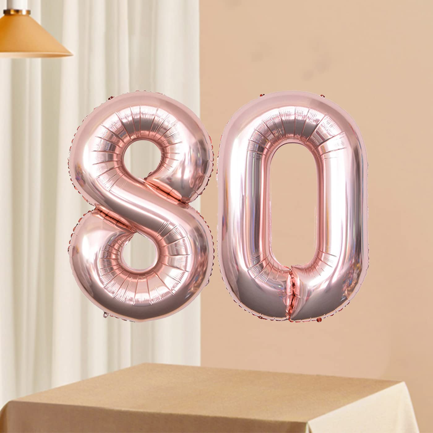 Ballons Géants En Forme De Chiffre 80 Pour Femme - 101,6 Cm - Film