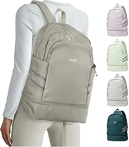 coofay Gym Backpack For Women Waterproof Backpack With Shoe Compartment Lightweight Travel Backpack Workout Sports Backpacks Large Gym Bag