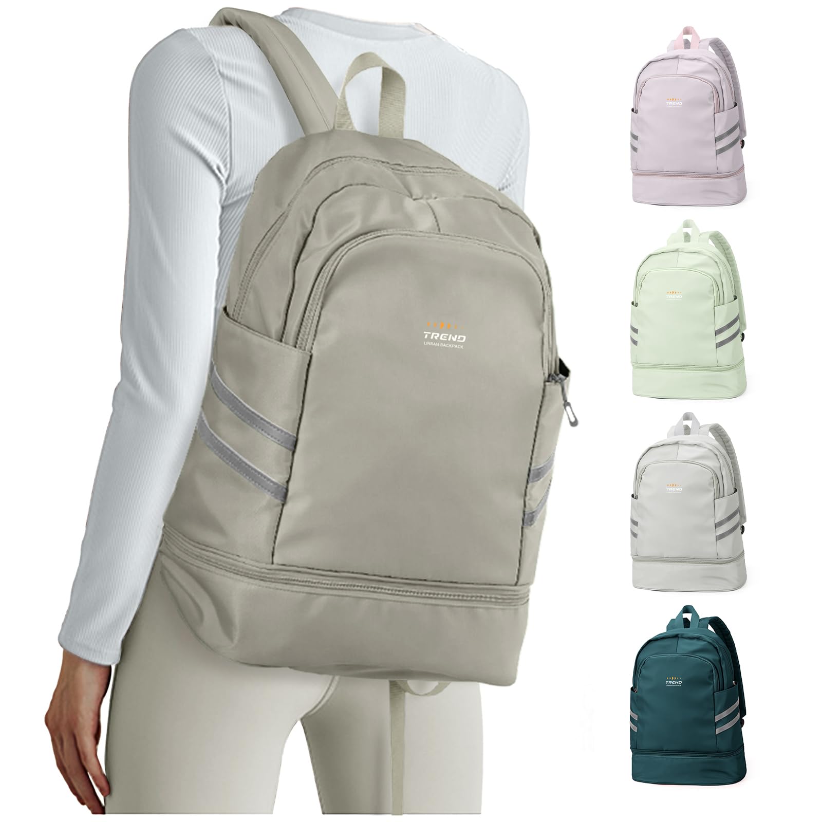 coofay Gym Backpack For Women Waterproof Backpack With Shoe Compartment Lightweight Travel Backpack Workout Sports Backpacks Large Gym Bag