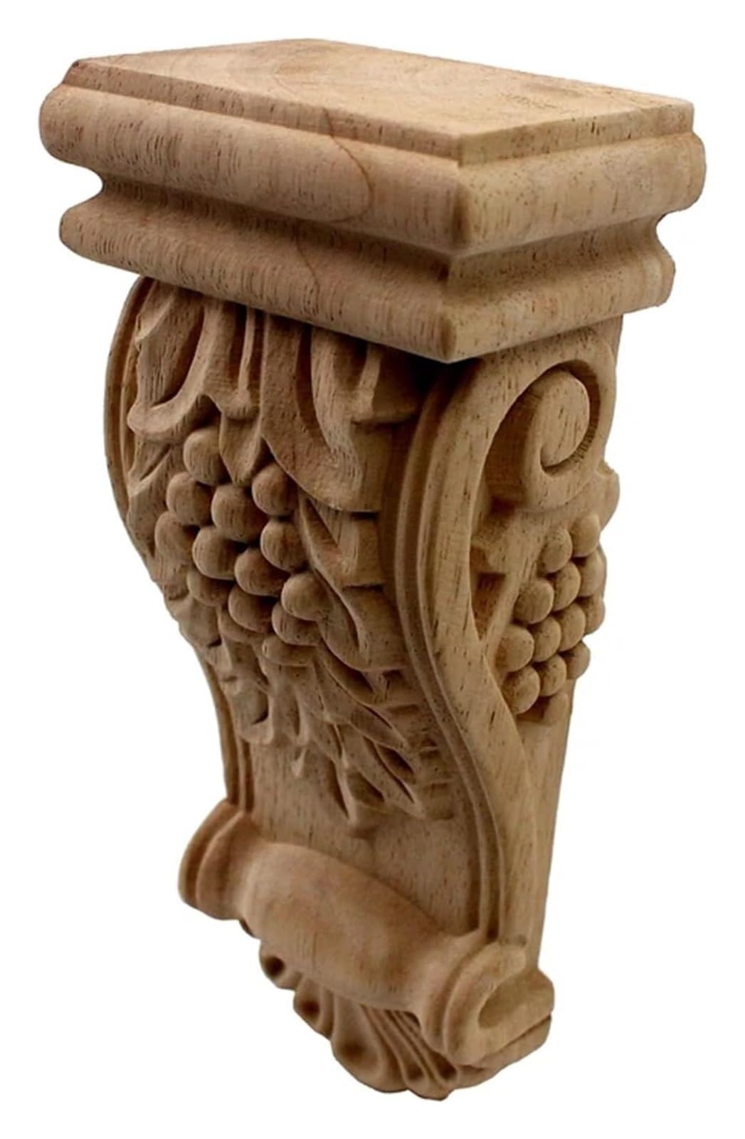 Drewniane nogi do mebli, Drewniane rzeźbione nogi meblowe, wymienne, wzór winogron, nieukończone, wiele rozmiarów(16x8cm/6.3x3.1inch)