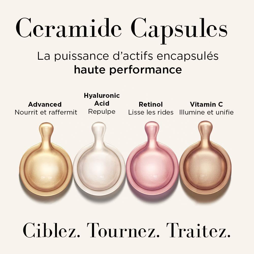 Elizabeth Arden - Zaawansowane Ceramide Kapsułki Duo Twarz i Oczy - Młodzieżowe rozwiązania renowacyjne - Potrójny efekt przeciwstarzeniowy