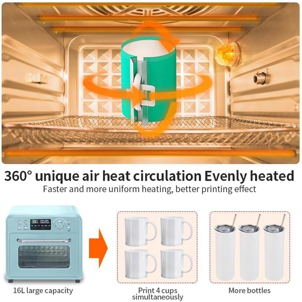 Maszyna do sublimacyjnego pieca konwekcyjnego,Prasa termotransferowa o mocy 1400W,Piekarnik konwekcyjny o pojemności 16 litrów do kubków sublimacyjnych Półprodukty do kubków,do kubków Kubki Butelki