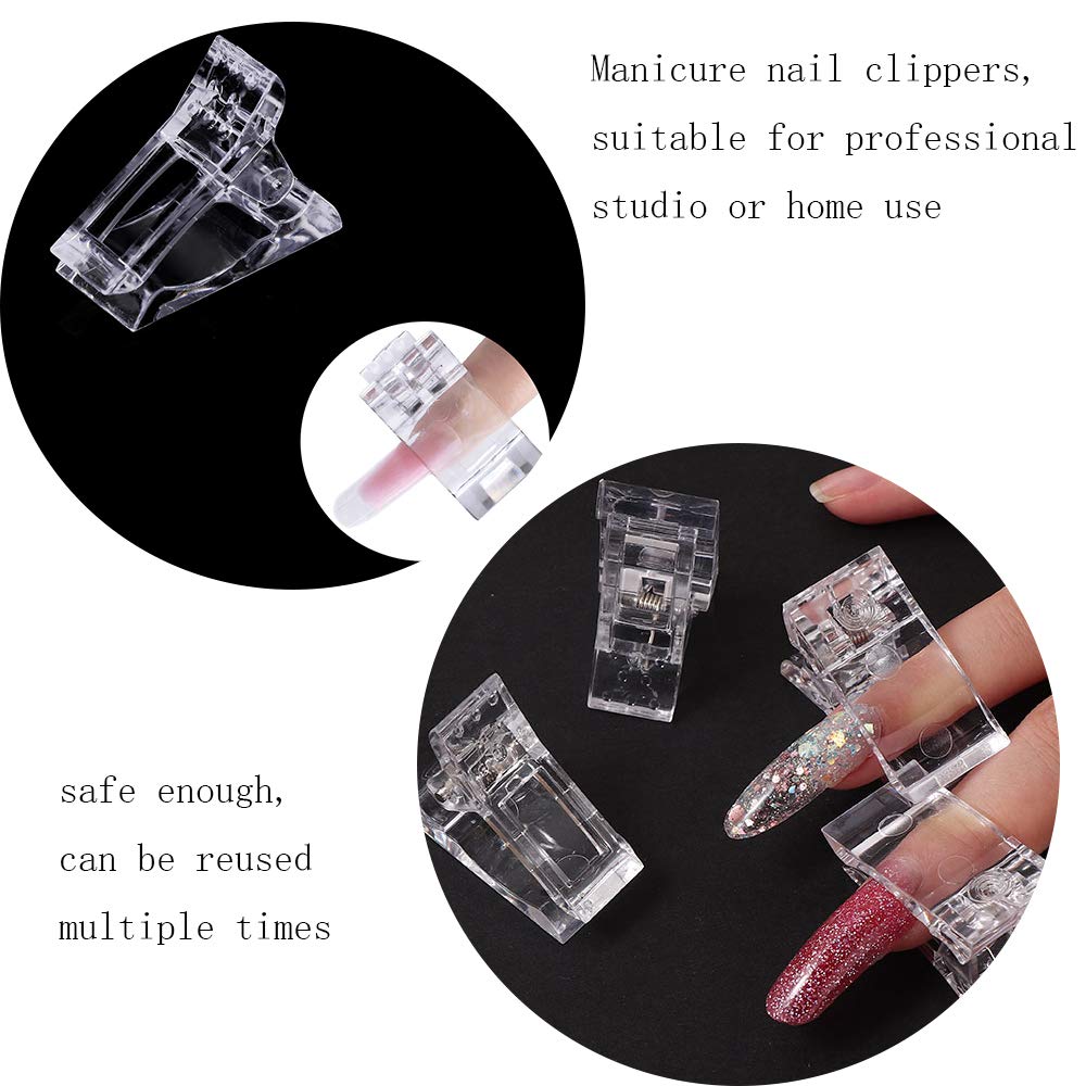 10Pcs Nail Tips Clip For Quick Building Polygel Nail Forms DIY Manicure Tool Finger Nail Extension kit And Builder Clamps Manicure Nail Art Tool