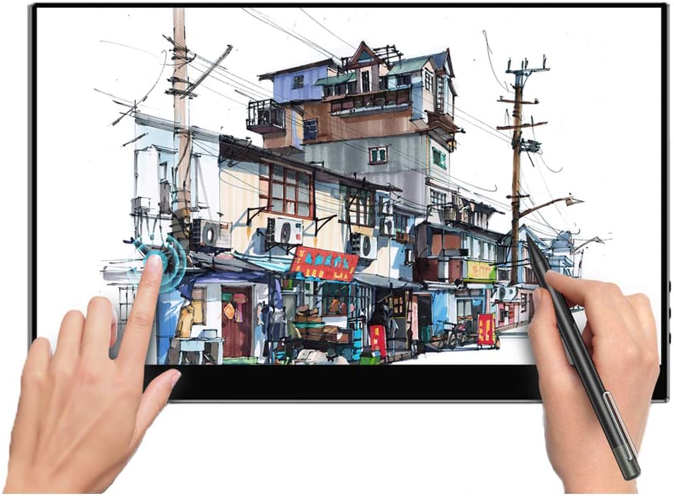 17.3 Inch Portable Monitor, Full Glass Fit Touch screen
