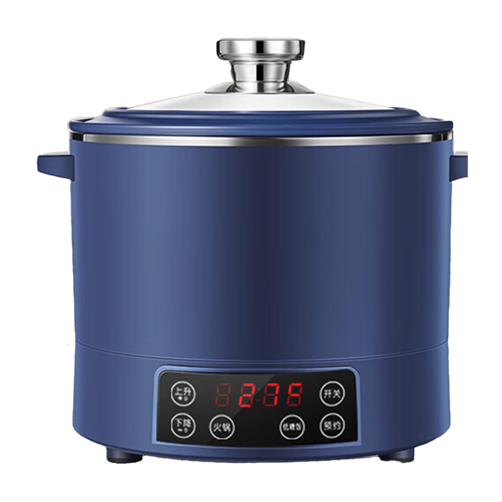 ZMJGLL Low Sugar Rice Cooker 3L, Low Carb Rice Steamer with Smart Touch Control & 12-Hour Delay Timer for Healthy Diets and Family Use.Versatile Cooking Appliance (Blue)