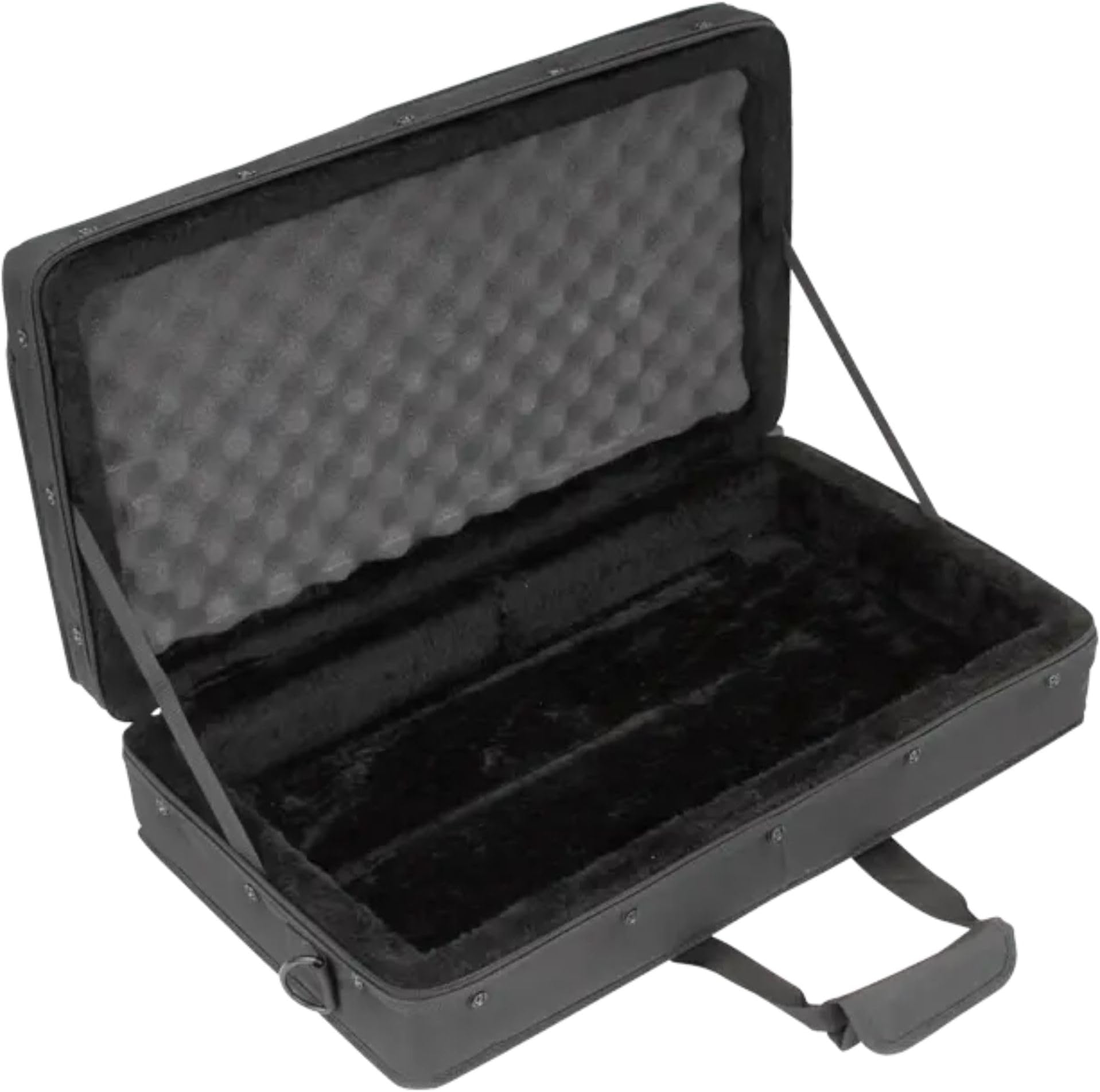 21”x11” Foot Controller Soft Case Padded Bag, Rigid Foam Frame, Shoulder Strap and Double Zippers for DJ Controllers & Small MIDI Keyboards, Black