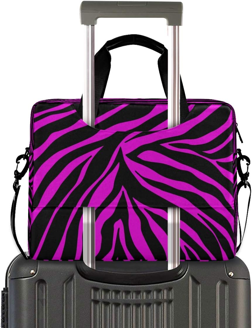 Laptop Bag African Zebra Skin Print Laptop Sleeves Case for 13 14 15.6 Inch Computer Tablet Briefcases Carrying Case Shoulder Bag for Work