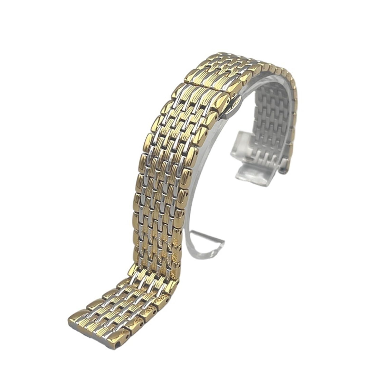 YINGO Edelstahl-Uhrenarmband, Wasserdichtes Schmetterlingsschnallenarmband