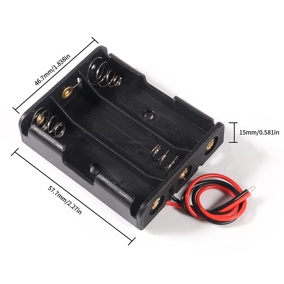 Batterie-Aufbewahrungsbox Aus Kunststoff - Für AA/AAA/14500 Batterien, Staubdicht, Weiß