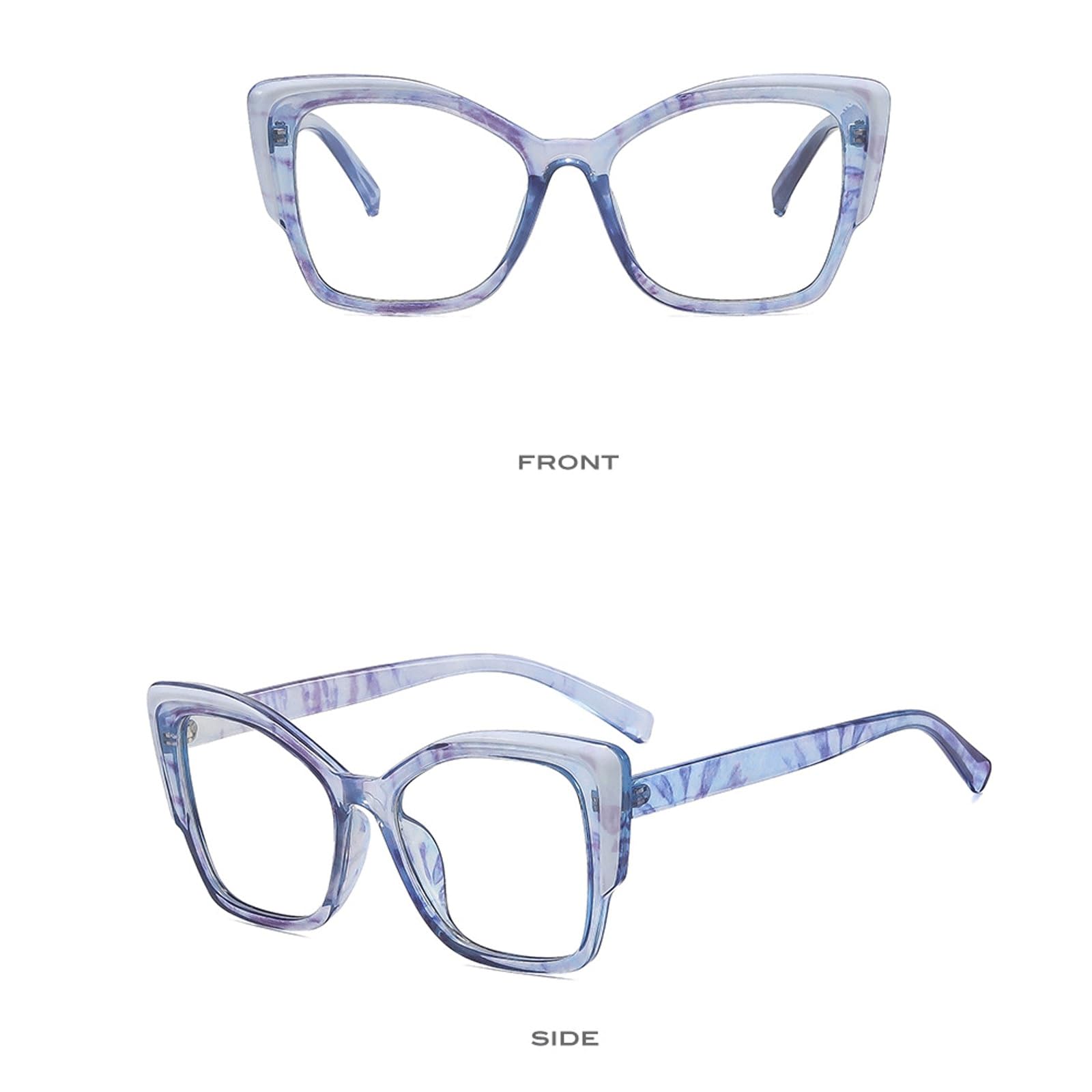 Monturas de Gafas Anteojos Grandes sin Receta | Gafas for computadora PC Lentes Gafas de lectura con almohadillas nasales integradas(C1 Leopard)