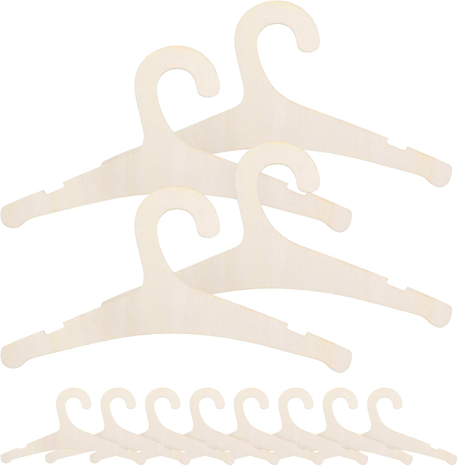 12 PCS Wooden Kids Hangers 9 Inch Cute Wood Baby Hangers Newborn Coat Hanger Non-Slip Clothes Hange for Girl Boy Toddlers Children Nursery Baby Shower Crate Closet Clothing Storage