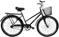 Bicicleta Aro 26 Aero Passeio Cesta Modelo Poti Preto
