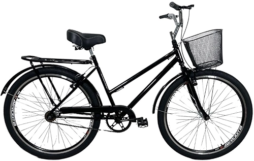 Bicicleta Aro 26 Aero Passeio Cesta Modelo Poti Preto