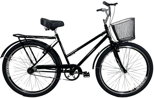 Bicicleta Aro 26 Aero Passeio Cesta Modelo Poti Preto