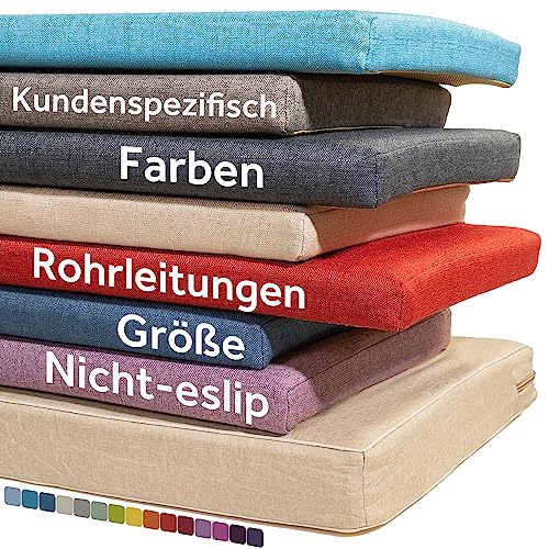 Outdoor Bench Cushion - Washable Non-Slip Seating Pad for Indoor/Outdoor Use 3cm Thick Removable Garden Bench Cover Ideal for Beer Garden and Patio Furniture