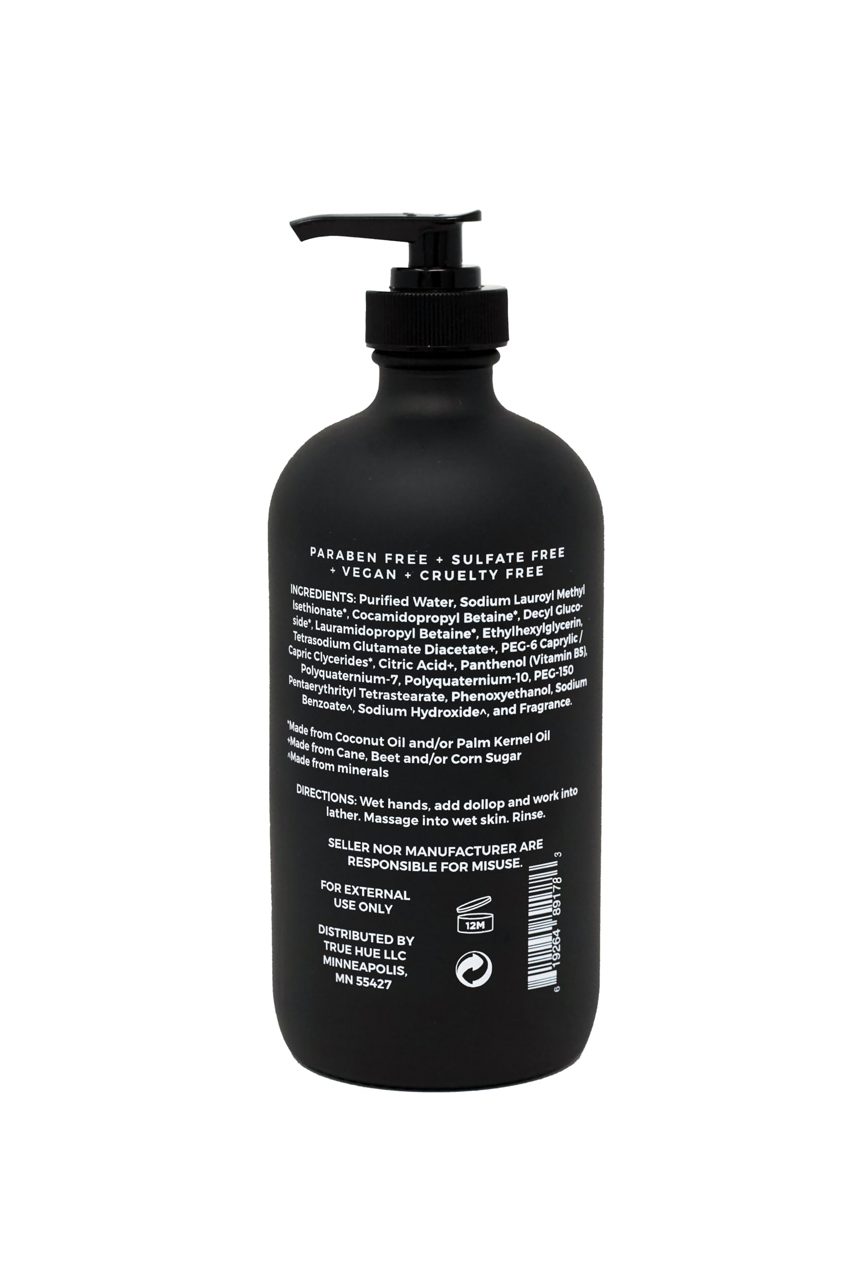 True Hue Crushed Salt + Mist Hand and Body Wash Luxury Hand and Body Wash | Paraben and Sulfate Free | Vegan | 16 fl oz