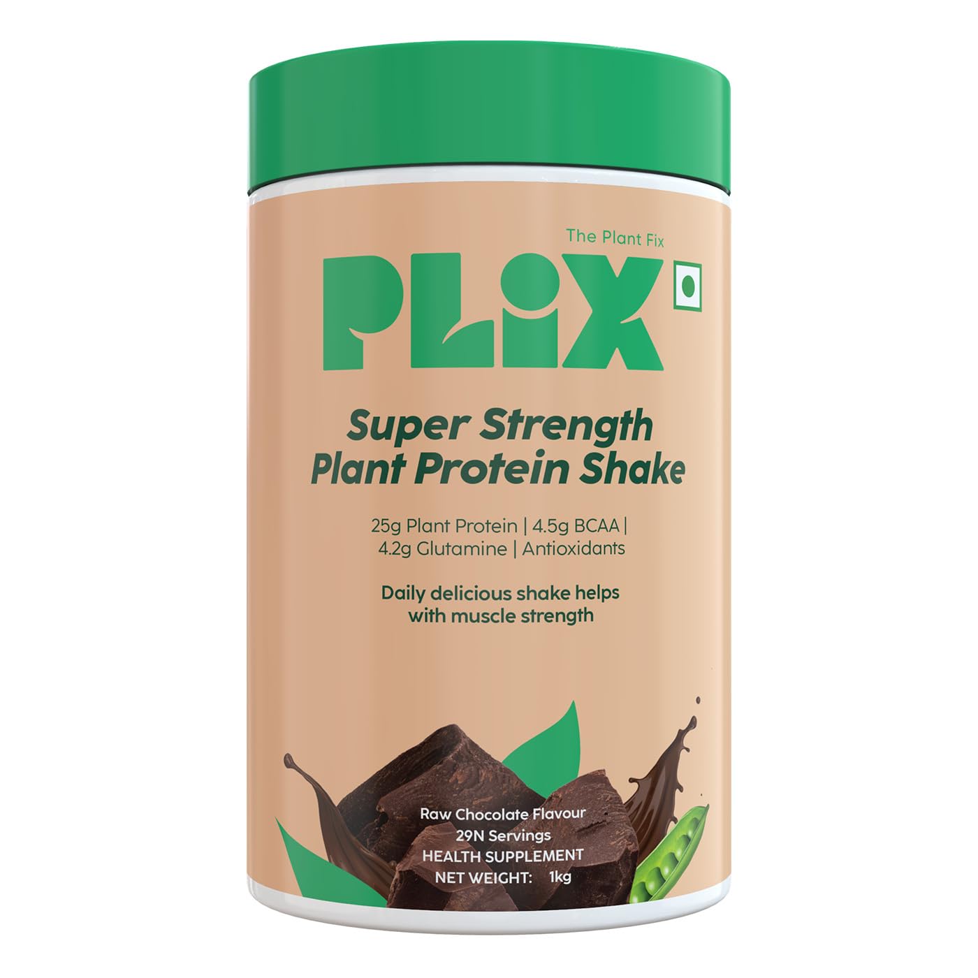 Sponsored Ad – Strength Vegan Plant Protein Powder - 1 KG (Chocolate) Pea Protein Isolate and Brown Rice Blend, 25 g Plant Protein, No Added Sugar, Gluten free